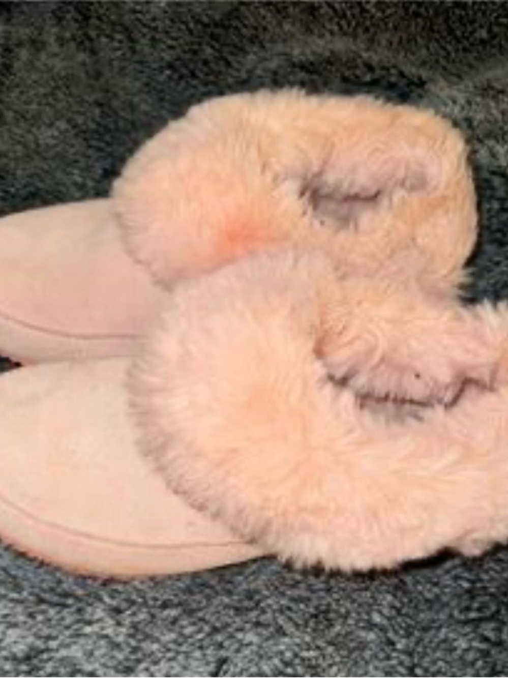 Sorel pink on pink slippers.